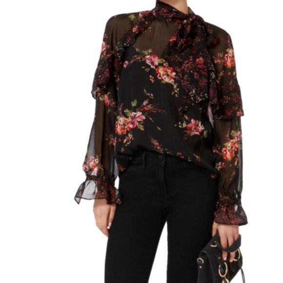 INTERMIX Tops - Intermix Amelia Silk Floral Blouse Size Small